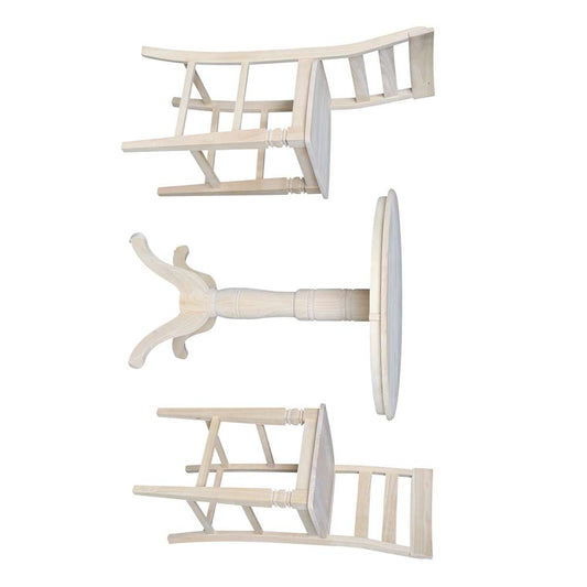 International Concepts (Set of 3 Pcs) - 36in Round Pedestal Bar Height Table with 2 Bar Height Stools - K-36RT-6B-S193-2 veiw 1