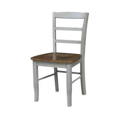 International Concepts (Set of 3 Pcs) -36in Round Top Ped Table with 2 RTA Chairs in Hickory/Stone Finish - K41-36RT-C2-2 veiw 2