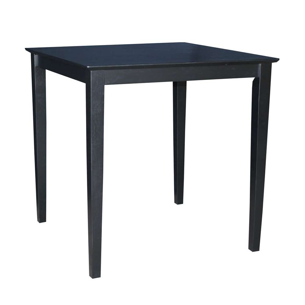 International Concepts (Set of 3 Pcs) - 36X36 Counter Height Table with 2 Counter Height Stools in Black Finish - K46-3636-S6172-2 veiw 4