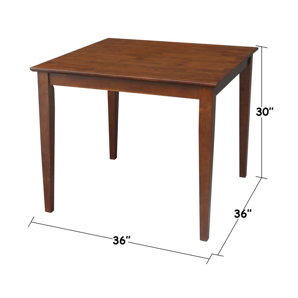International Concepts (Set of 3 Pcs) - 36X36 Dining Table with 2 RTA Chairs in Espresso Finish - K581-3636-C10-2 veiw 4