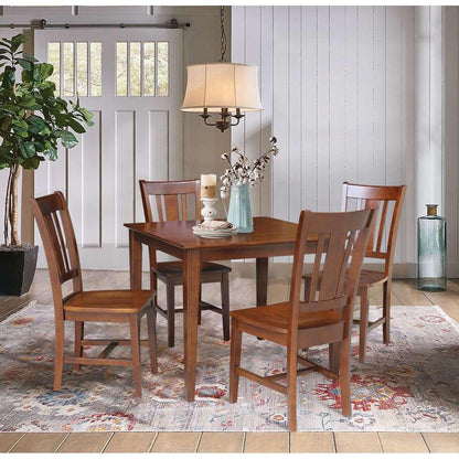 International Concepts (Set of 3 Pcs) - 36X36 Dining Table with 4 RTA Chairs in Espresso Finish - K581-3636-C10-4 veiw 3