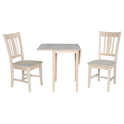 International Concepts (Set of 3 Pcs) - Small Drop Leaf Table with 2 San Remo Chairs - K-2236D-C10P veiw 3