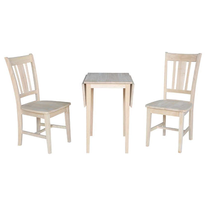 International Concepts (Set of 3 Pcs) - Small Drop Leaf Table with 2 San Remo Chairs - K-2236D-C10P veiw 4