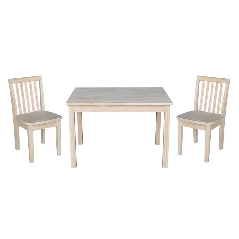 International Concepts (Set of 3 Pcs) - Table with 2 Mission Juvenile Chairs - K-2532-263-2 veiw 1