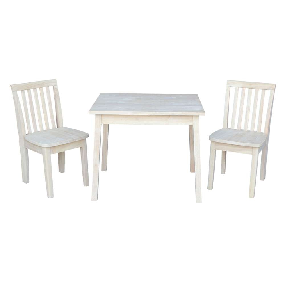 International Concepts (Set of 3 Pcs) - Table with 2 Mission Juvenile Chairs - K-JT-2026-263P veiw 1