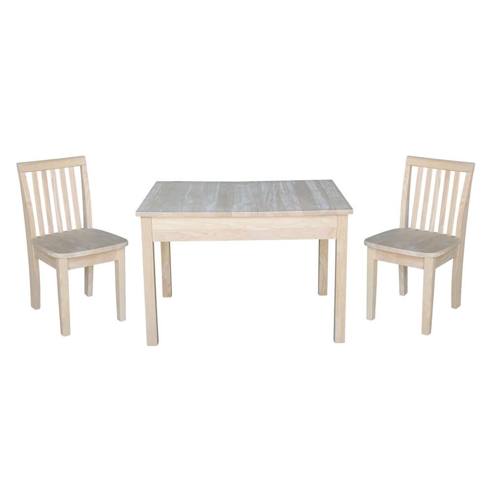 International Concepts (Set of 3 Pcs) - Table with 2 Mission Juvenile Chairs - K-JT2532L-263-2 veiw 1