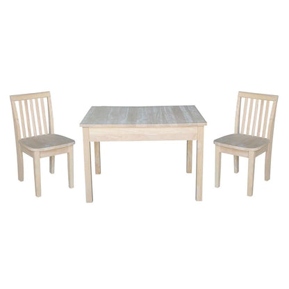 International Concepts (Set of 3 Pcs) - Table with 2 Mission Juvenile Chairs - K-JT2532L-263-2 veiw 1