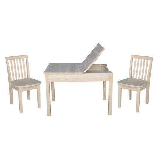 International Concepts (Set of 3 Pcs) - Table with 2 Mission Juvenile Chairs - K-JT2532L-263-2 veiw 2