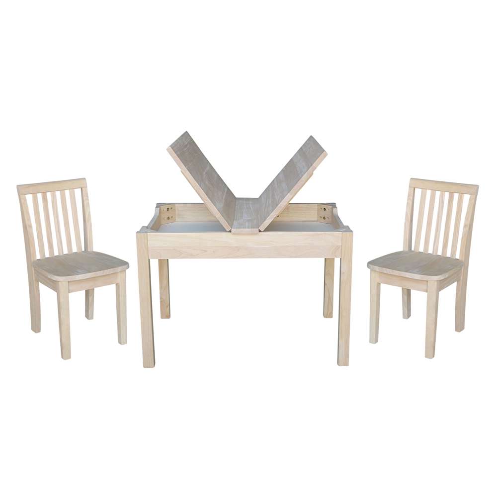 International Concepts (Set of 3 Pcs) - Table with 2 Mission Juvenile Chairs - K-JT2532L-263-2 veiw 3