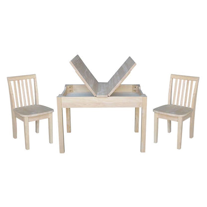 International Concepts (Set of 3 Pcs) - Table with 2 Mission Juvenile Chairs - K-JT2532L-263-2 veiw 3