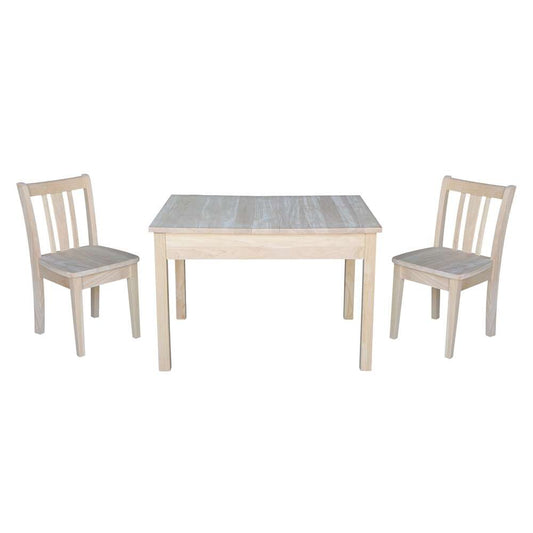 International Concepts (Set of 3 Pcs) - Table with 2 San Remo Juvenile Chairs - K-JT2532L-CC105-2 veiw 1