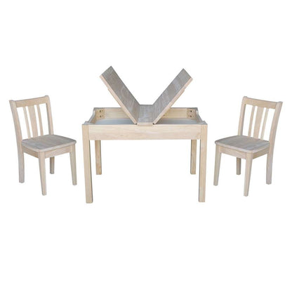 International Concepts (Set of 3 Pcs) - Table with 2 San Remo Juvenile Chairs - K-JT2532L-CC105-2 veiw 3