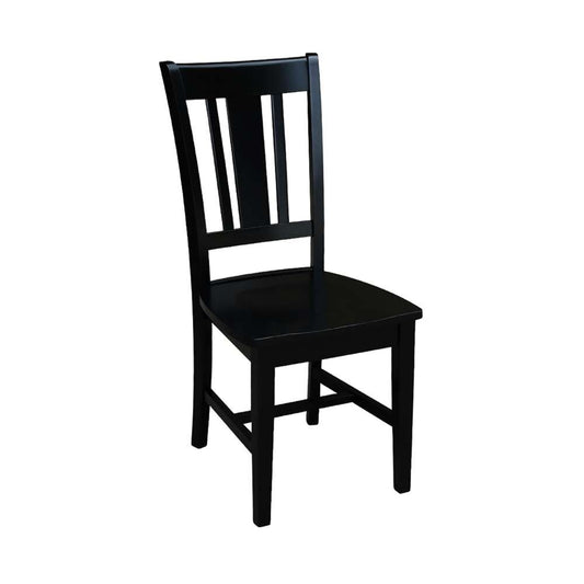 International Concepts - (Set of 5 Pcs) 3048 Table with 4 RTA Chairs in Natural / Black Finish - K01-3048-C46-10-4 veiw 2
