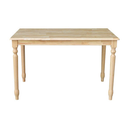 International Concepts - (Set of 5 Pcs) 3048 Table with 4 RTA Chairs in Natural / Black Finish - K01-3048-C46-613-4 veiw 4