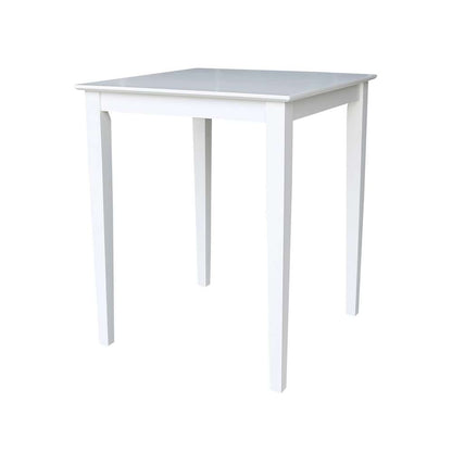 International Concepts - (Set of 5 Pcs) 30X30 Counter Height Dining Table with 4 X-Back Counter Height Stools in White Finish - K08-3030-S6132-4 veiw 4