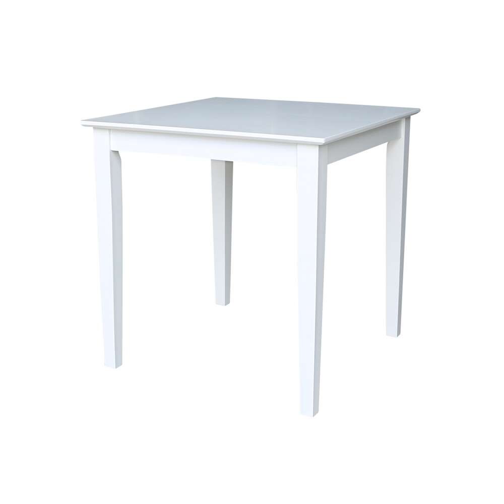 International Concepts - (Set of 5 Pcs) 30X30 Dining Table with 4 C08-61 Chairs in White Finish - K08-3030-C61-4 veiw 4