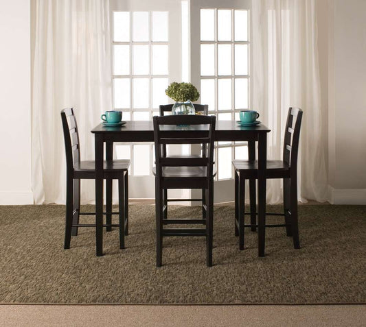 International Concepts - (Set of 5 Pcs) 30X48 Gathering Height Table with 4 Madrid Stools in Black Finish - K46-3048-S402-4 veiw 2