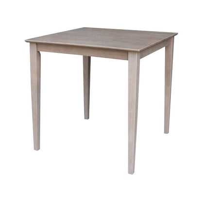 International Concepts - (Set of 5 Pcs) 36X36 Counter Height Dining Table with 4 Stools in Washed Gray Taupe Finish - K09-3636-S6172-4 veiw 4