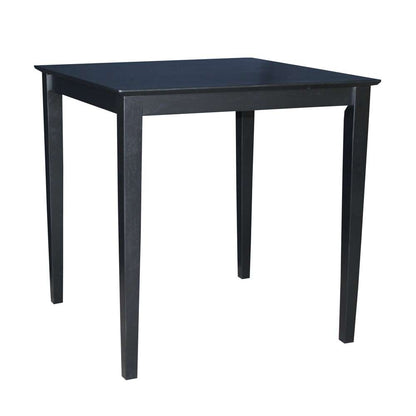 International Concepts - (Set of 5 Pcs) 36X36 Counter Height Table with 4 Counter Height Stools in Black Finish - K46-3636-S6172-4 veiw 4