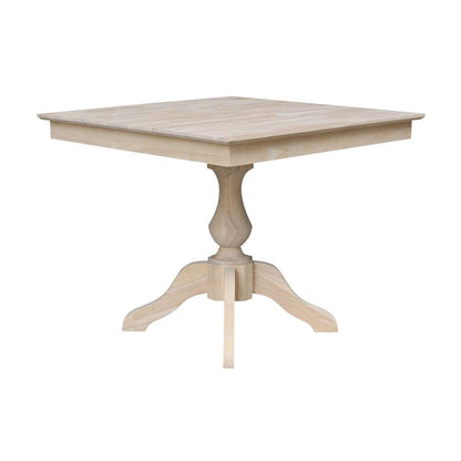 International Concepts - (Set of 5 Pcs)36X36 Square Top Ped Table with 4 Chairs - K-3636TP-11B-C10-4 veiw 3
