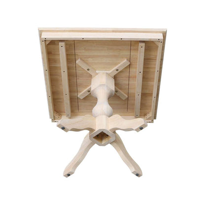 International Concepts - (Set of 5 Pcs)36X36 Square Top Ped Table with 4 Chairs - K-3636TP-11B-C10-4 veiw 4