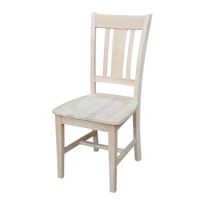 International Concepts - (Set of 5 Pcs)36X36 Square Top Ped Table with 4 Chairs - K-3636TP-27B-C10-4 veiw 2