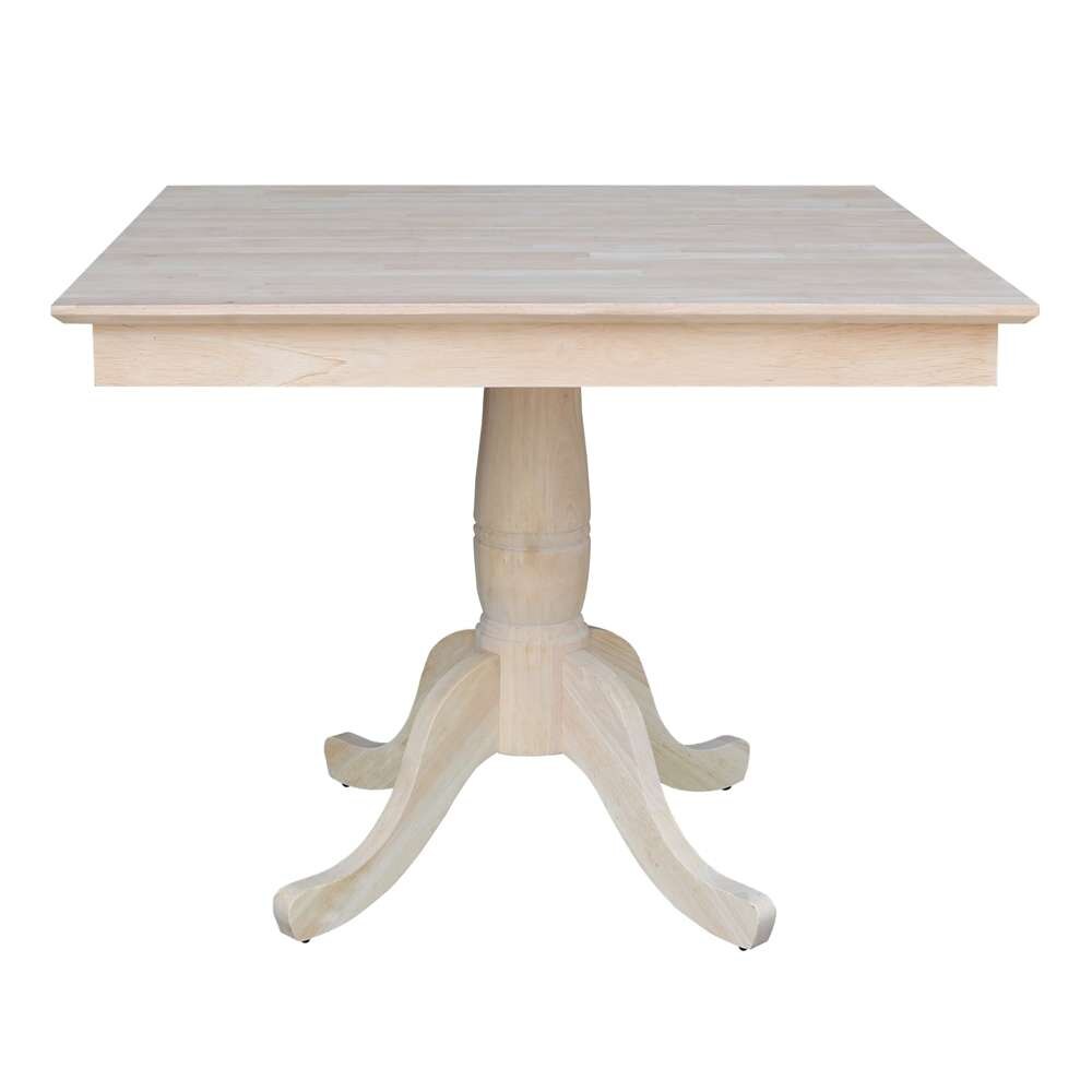 International Concepts - (Set of 5 Pcs)36X36 Square Top Ped Table with 4 Chairs - K-3636TP-C10-4 veiw 3