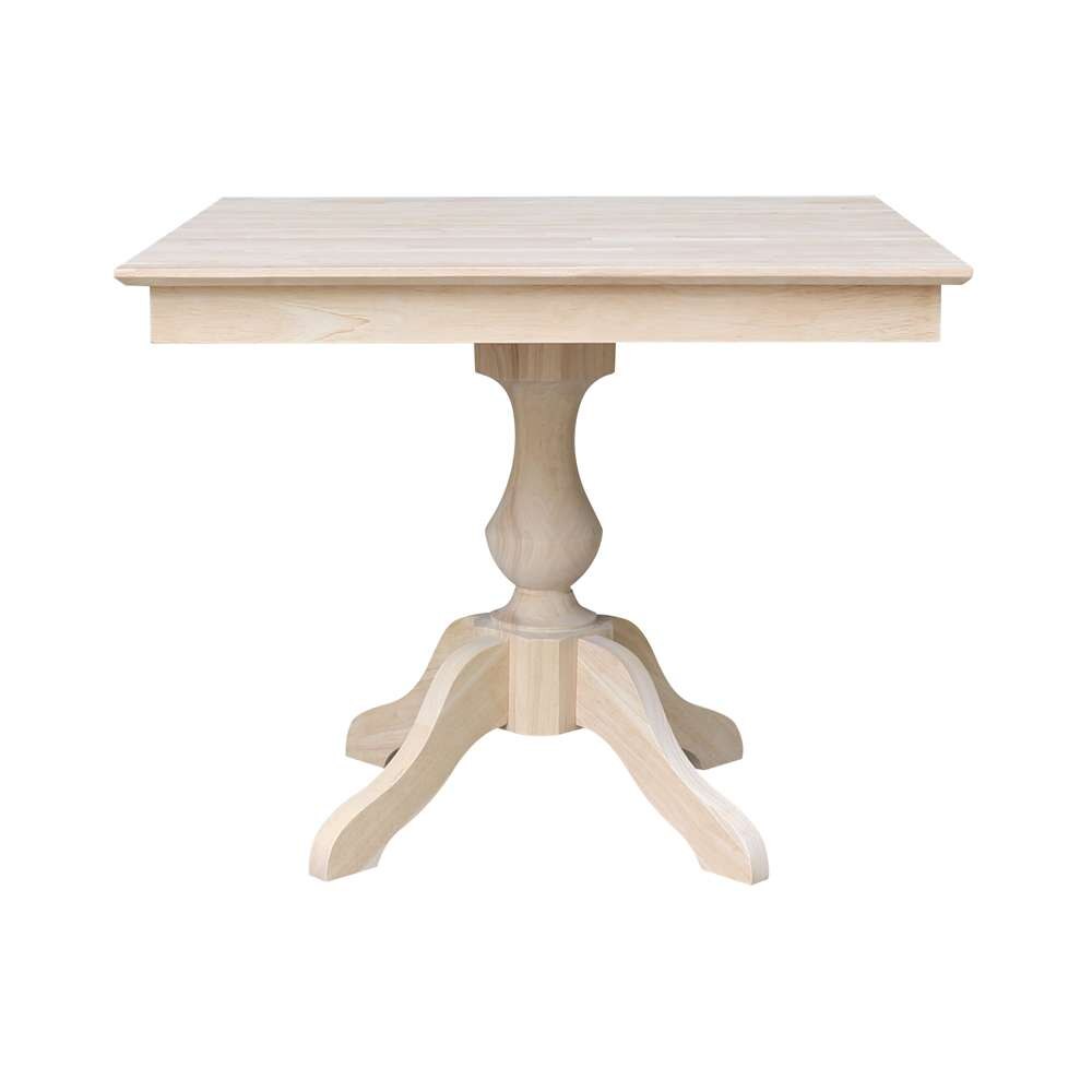 International Concepts - (Set of 5 Pcs)36X36 Square Top Ped Table with 4 Chairs - K-3636TP-11B-C613-4 veiw 3