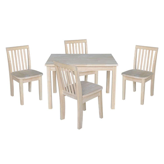 International Concepts - (Set of 5 Pcs) Table with 4 Mission Juvenile Chairs - K-2532-263-4 veiw 1