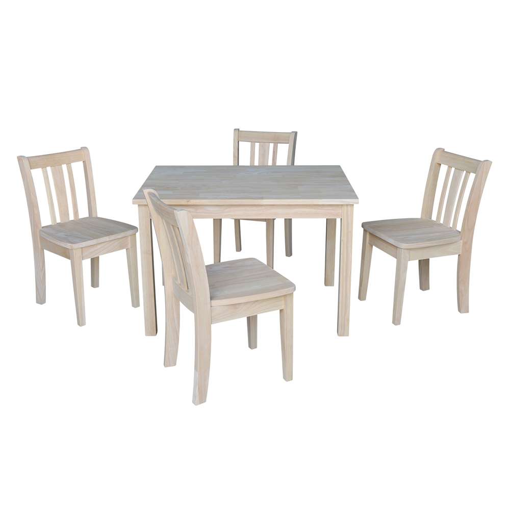International Concepts - (Set of 5 Pcs) Table with 4 San Remo Juvenile Chairs - K-2532-CC105-4 veiw 1