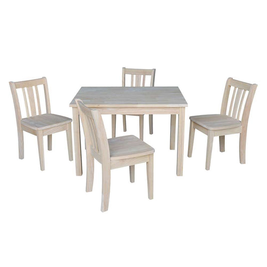 International Concepts - (Set of 5 Pcs) Table with 4 San Remo Juvenile Chairs - K-2532-CC105-4 veiw 1