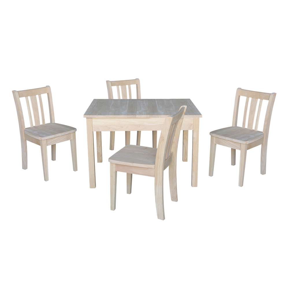 International Concepts - (Set of 5 Pcs) Table with 4 San Remo Juvenile Chairs - K-JT2532L-CC105-4 veiw 1