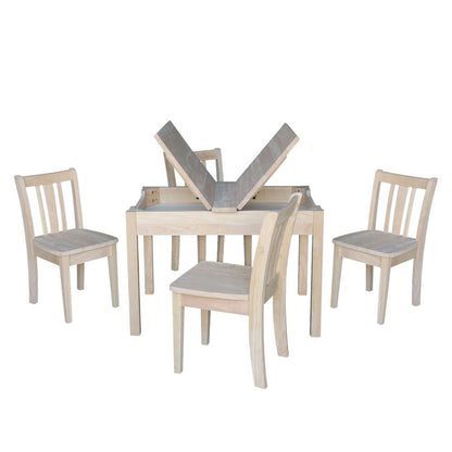 International Concepts - (Set of 5 Pcs) Table with 4 San Remo Juvenile Chairs - K-JT2532L-CC105-4 veiw 3