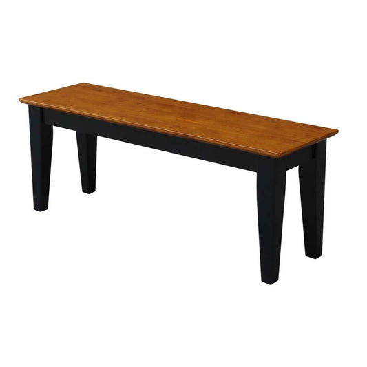 International Concepts - Shaker Bench in Black / Cherry Finish - BE57-47S veiw 1