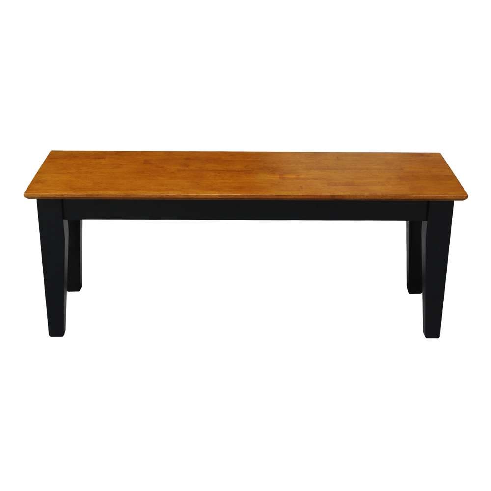 International Concepts - Shaker Bench in Black / Cherry Finish - BE57-47S veiw 3