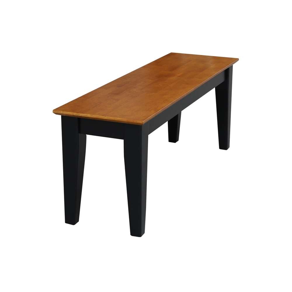International Concepts - Shaker Bench in Black / Cherry Finish - BE57-47S veiw 4