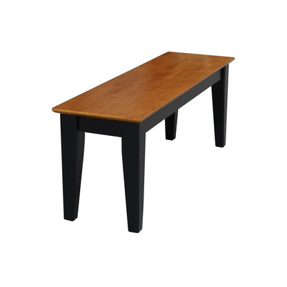 International Concepts - Shaker Bench in Black / Cherry Finish - BE57-47S veiw 4