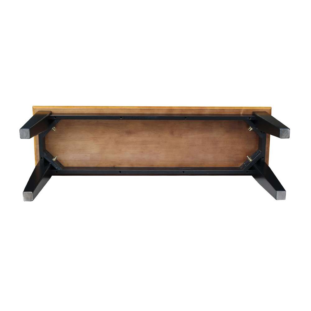 International Concepts - Shaker Bench in Black / Cherry Finish - BE57-47S veiw 5
