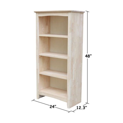 International Concepts - Shaker Bookcase - 48inH - SH-24248A veiw 3