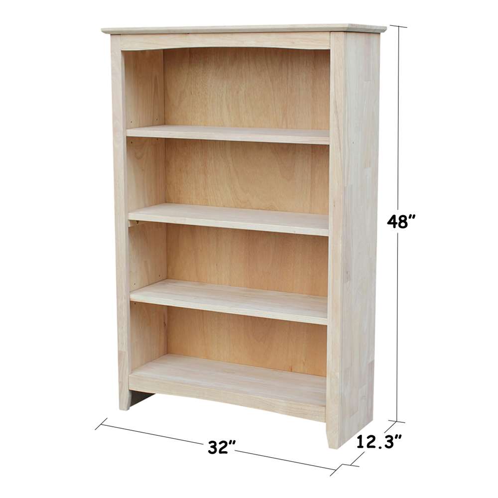 International Concepts - Shaker Bookcase - 48inH - SH-3224A veiw 3