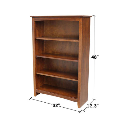 International Concepts - Shaker Bookcase - 48inH - SH581-3224A veiw 3