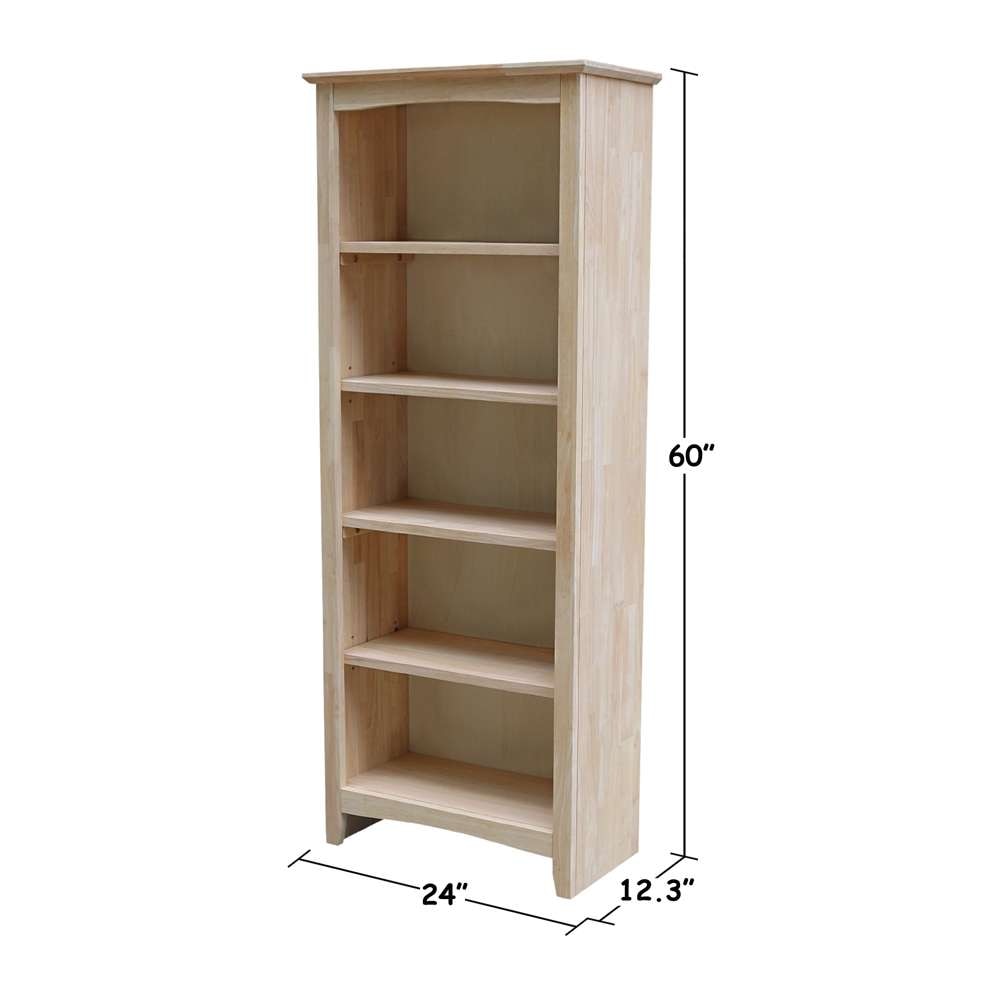 International Concepts - Shaker Bookcase - 60inH - SH-24260A veiw 3