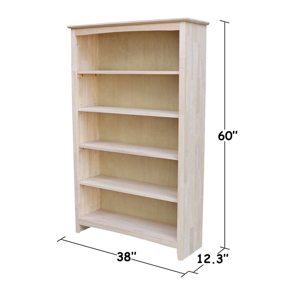 International Concepts - Shaker Bookcase - 60inH - SH-38260A veiw 3