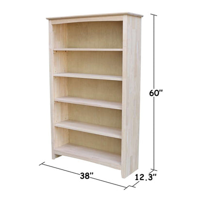International Concepts - Shaker Bookcase - 60inH - SH-38260A veiw 3