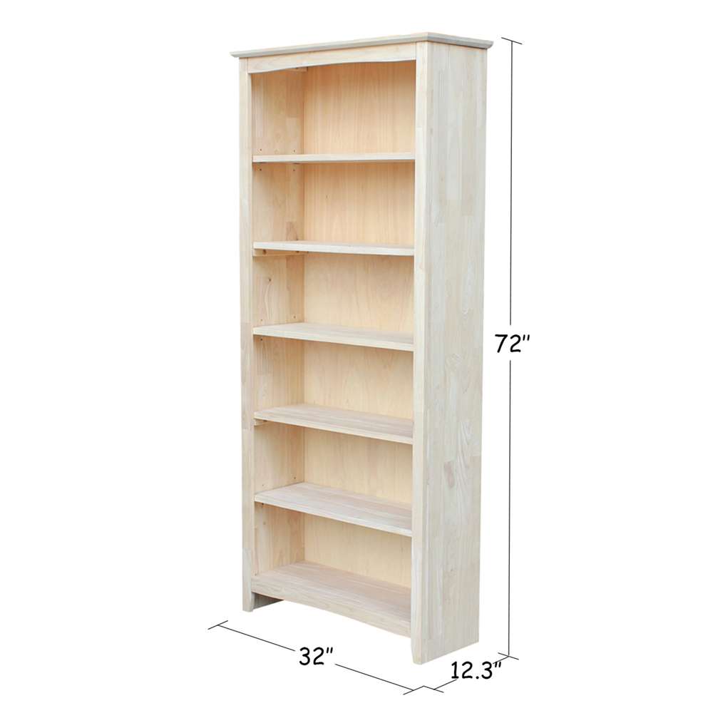 International Concepts - Shaker Bookcase - 72inH - SH-3227A veiw 3