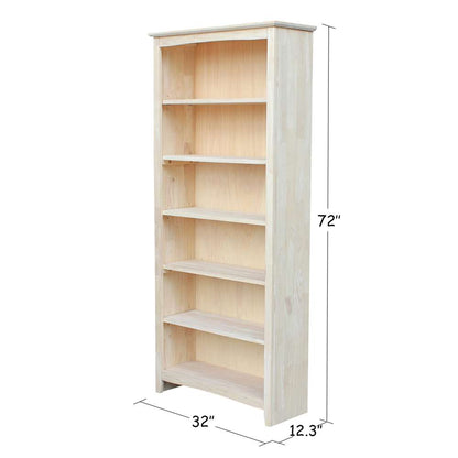 International Concepts - Shaker Bookcase - 72inH - SH-3227A veiw 3