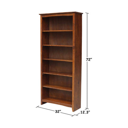 International Concepts - Shaker Bookcase - 72inH - SH581-3227A veiw 3