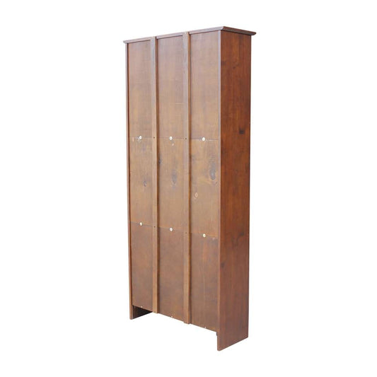 International Concepts - Shaker Bookcase - 72inH with 2 Lower Doors in Espresso Finish in Espresso Finish - K581-SH-3227A-SH-322D veiw 2