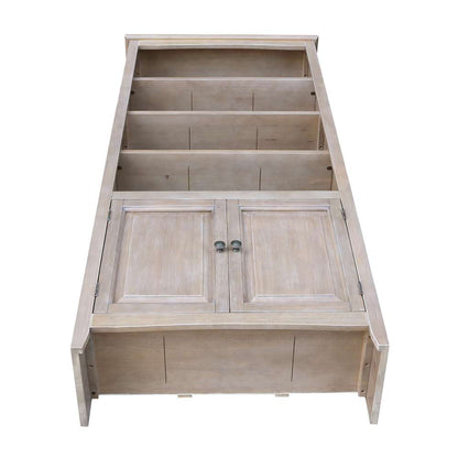 International Concepts - Shaker Bookcase - 72inH with 2 Lower Doors in Washed Gray Taupe Finish in Washed Gray Taupe Finish - K09-SH-3227A-SH-322D veiw 8