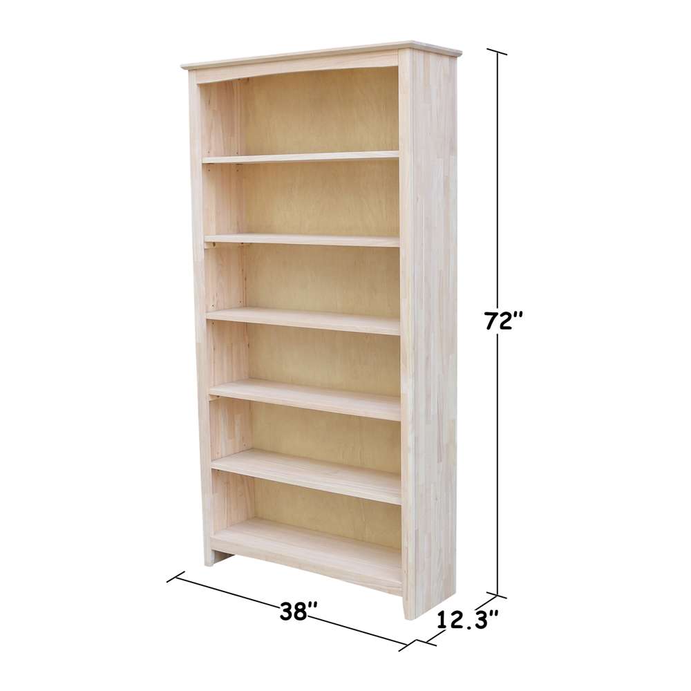 International Concepts - Shaker Bookcase - 72inH - SH-38272A veiw 3